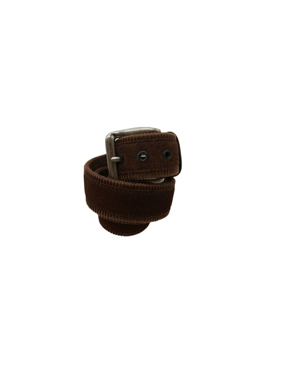 Unbranded Faux Suede Corduroy Belt Sz 38 Brown Everyday Accessory Versatile